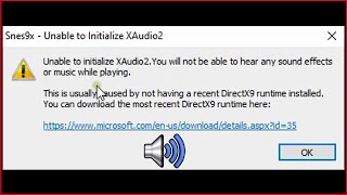 🚫 Unable to Initialize XAudio2 Snes9x  XAudio2 Snes9x SOLVED ERROR 🕹️ [upl. by Eelrefinnej788]