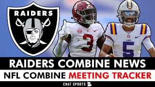 Raiders NFL Combine Meeting Tracker  NFL Draft Trade Rumors amp Maxx Crosby Making BIG Impact [upl. by Seligmann]