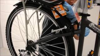 How to fit pannier rack  Workshop Decathlon [upl. by Ijar174]