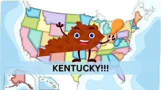 50 States Song with Lyrics  States amp Capitals of the USA For Kids [upl. by Anis]