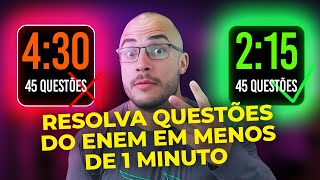 TÉCNICAS PARA FAZER A PROVA DO ENEM MAIS RÁPIDA  NA PRÁTICA 🤯 [upl. by Cristal]