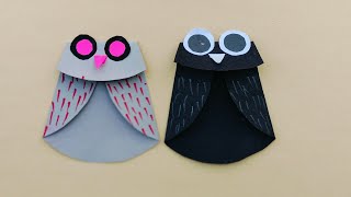 How To Make Paper Owl DIY PAPER CRAFT  Paper Owl Craft Easy Origami Owl Paper Owl Craft For Kids [upl. by Ruddie]