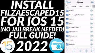 Install FilzaEscaped15 Without Jailbreak  Filza iOS 15 to 1511  FilzaEscaped iOS 15 No Jailbreak [upl. by Enirod]