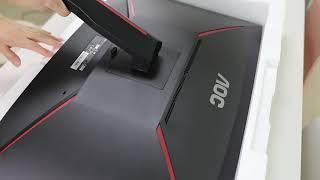 알파스캔 AOC CQ32G1 144Hz 게이밍 모니터 손쉬운 조립 [upl. by Neibaf]