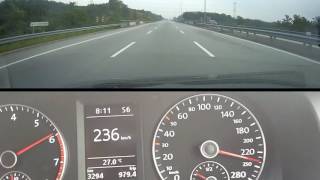 jetta 14 tsi highway performance acceleration and top speed 236kmh at 3 02 [upl. by Wolliw614]