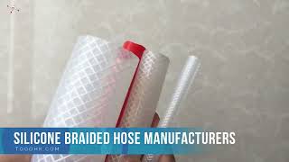 silicone braided hose pipe  fda braided silicone hose [upl. by Islek]