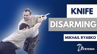 Systema Russian Martial Art  Mikhail Ryabko knife disarming Toronto 2000 [upl. by Aihpled]