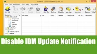 Easily Disable IDM Update CheckingNotification [upl. by Hogg731]