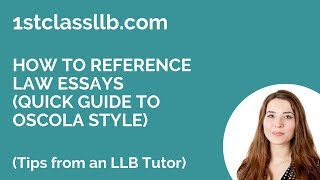 How to Reference Law Essays Quick Guide to OSCOLA Style [upl. by Asabi169]