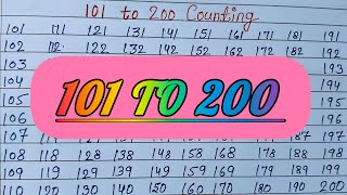 101 to 100 Counting  101 se 200 Tak Ginti 101to200 ginti 101se200takginti 123 12345 1to100 [upl. by Lindly830]