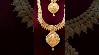 Traditional Wedding Haram Set trending jaigurujewellers gold necklace templejewllery reels [upl. by Amolap]