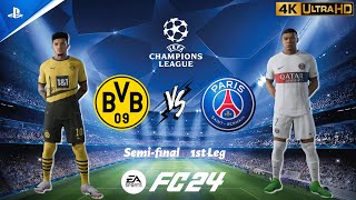 FC 24  Dortmund vs PSG  Champions League 2324 Semifinal 1st Leg  PS5 4K 60FPS [upl. by Zavala]