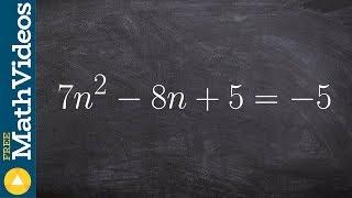 Using the discriminate to describe the solutions of a quadratic [upl. by Adnirolc]