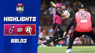 Sydney Sixers v Melbourne Renegades  BBL13 [upl. by Eiwoh112]