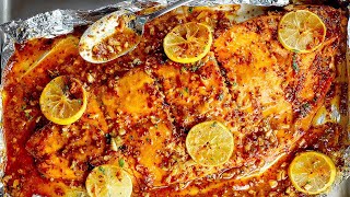 Spicy Honey Garlic Salmon in Foil [upl. by Cully]