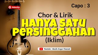 Karaoke Hanya Satu Persinggahan Iklim Chord amp Lirik [upl. by Adnil]