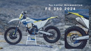 FE 350 2024 – Technical Accessories  Husqvarna Motorcycles [upl. by Akemet]