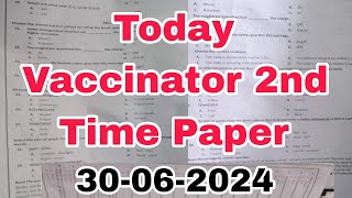 today STS vaccinator solved 2nd time paper  held 30062024  GK [upl. by Edgard263]