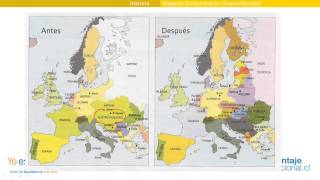 mapa de europa tras la I Guerra Mundial [upl. by Barris]