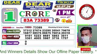 LOTTERY LIVE DEAR NAGALAND STATE LOTTERY SAMBAD DRAW RESULT 10072024 NAGALAND LOTTERY LIVE [upl. by Peppy]