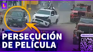 Detienen a secuestradores tras impresionante persecución policial en Puente Piedra [upl. by Legnaros]