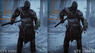 God of War Ragnarok  GTX 1080 vs GTX 1080 TI  1440P ULTRA  FSR31 QUALITY  FG OFF  i512400 [upl. by Aiekam180]