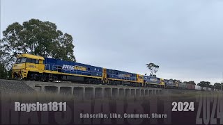 2AM5  NR64NR56NR83NR69G526 Freight Inverleigh  Australian Trains by Raysha1811 [upl. by Etheline]