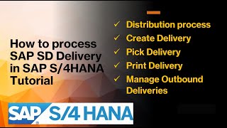 How to Process SAP S4HANA SD Deliveries Tutorial  SAP Sales amp Distribution  SAP S4HANA [upl. by Annoed]