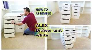 IKEA ALEX Drawer unit assembly [upl. by Deeas]