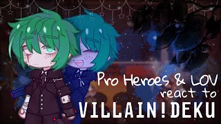 Pro Heroes amp LOV react to VILLAIN¡Deku¡AU BnhaMha [upl. by Notanhoj]