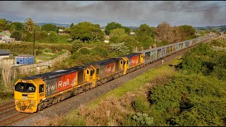 KiwiRail DLs At Work In The Upper North Island 4K [upl. by Mays]