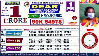 LOTTERY LIVE  Dear nagaland state lottery live draw result 13072024 Lottery live sambad [upl. by Aneerahs]