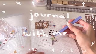 journal with me first weekly spread of new muji planner [upl. by Ecnarrot]