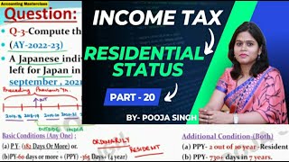 Residential Status  Income Tax  202223  Accounting Masterclass  Part 20  BBA  BCom [upl. by Anesuza]