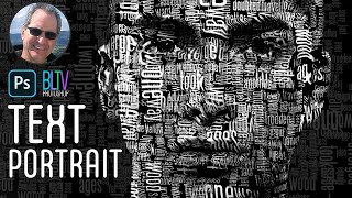 Photoshop Tutorial How to Create a Powerful Text Portrait from a Photo [upl. by Tiny17]