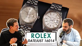 VINTAGE  Pourquoi on adore la Rolex Datejust 16014 silver et linen dial [upl. by Anerres554]