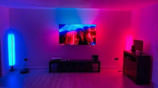 How to Sync Philips Hue Lights to ANY TV Hue Sync Box  Lightstrip  Signe Floor Lamps  LG CX [upl. by Akinek749]