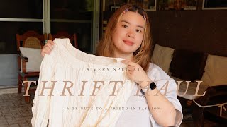 A thrift haul and a tribute 🤍  margabee [upl. by Leimaj]