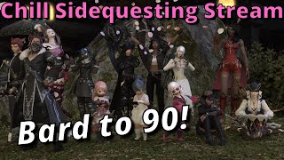 Finishing Bard Leveling and doing a Role Questline On Materia FFXIV Hangout Sidequesting Stream [upl. by Airotahs]