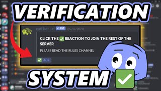 How to make a Discord verification system 2021 [upl. by Cyler]