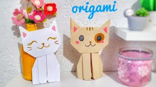 ORIGAMI GATINHO  COMO FAZER COISAS DE PAPEL [upl. by Humo]