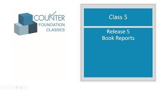 COUNTER Foundation Class 5 Book Reports [upl. by French]