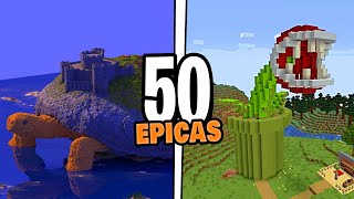 👉50 CONSTRUCCIONES EPICAS que NO CONOCIAS de MINECRAFT  Vandel Formas de Construir [upl. by Haase]