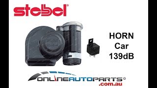 Air Horn Kit 12volt Stebel Nautilus Black Car Loud 139dB Brand New Electric [upl. by Eirhtug169]