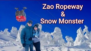 Japans famous Zao Ropeway Snow Monster amp Ski Zao Onsen Yamagata 日本の蔵王ロープウェイ、スノーモンスター＆スキー、山形蔵王温泉 [upl. by Notnroht]