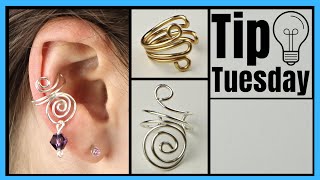 Easy Wire Ear Cuff  Tip Tuesday Tutorial [upl. by Nodababus]