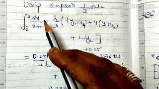 Solved numericals on simpsons 13 rulelecture40m3 [upl. by Iru]