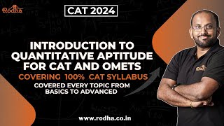 CAT Exam Preparation 2024  Introduction to Quantitative Aptitude Preparation [upl. by Ahsoyek869]