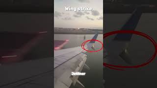 Wing strike caught on camera from a 737 aviation wingstrike [upl. by Gelasias]