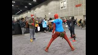 spiderman pointing spiderman at Comic Con [upl. by Gardas]